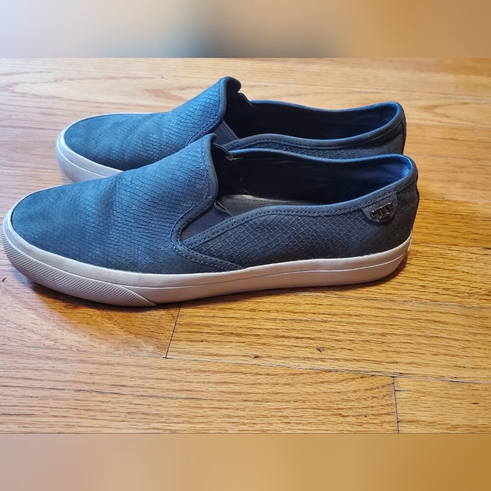 Tory Burch blue leather flats shoes size 8.5